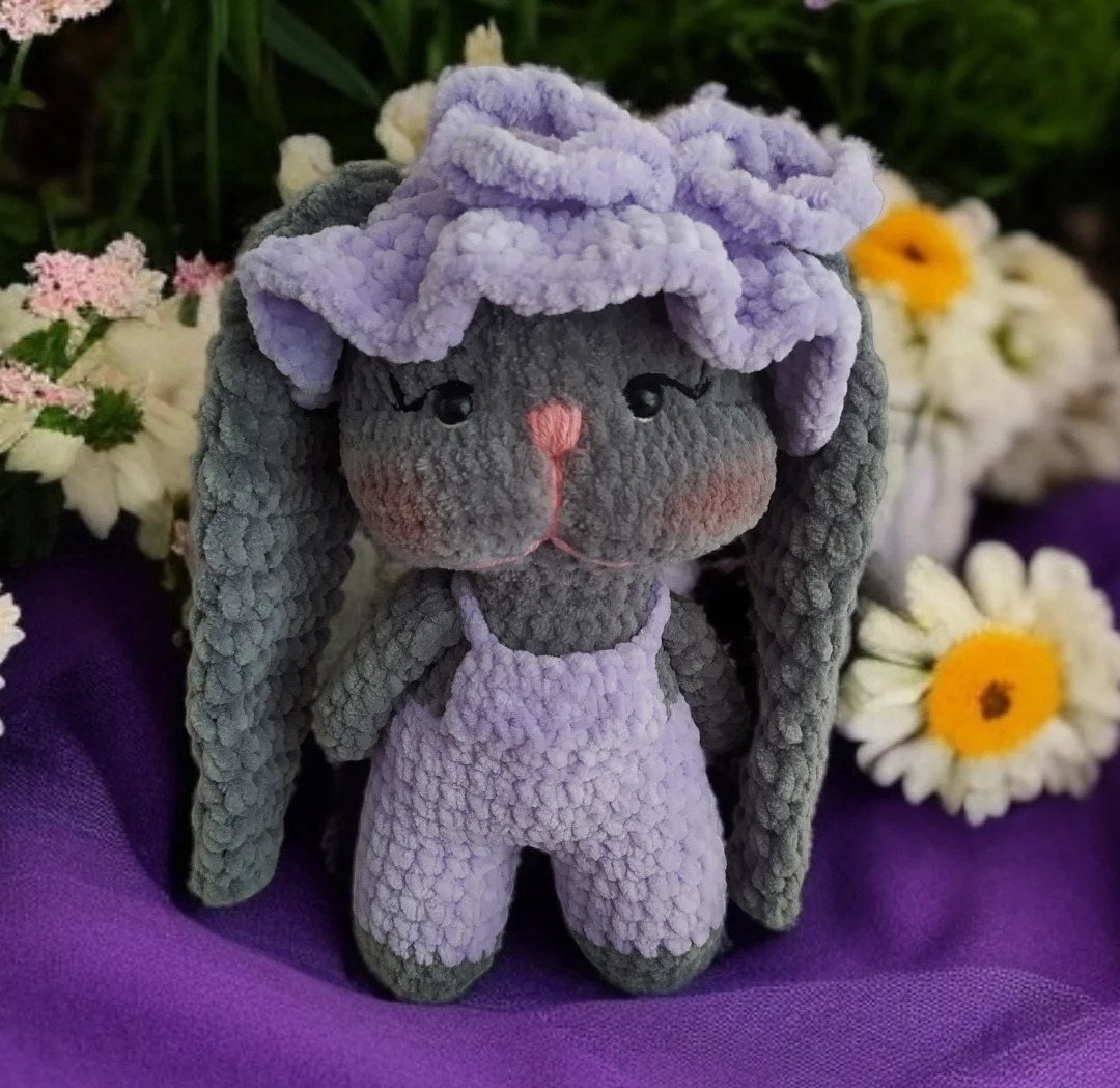 Mor Tulumlu Gri Tavşan💜🐇